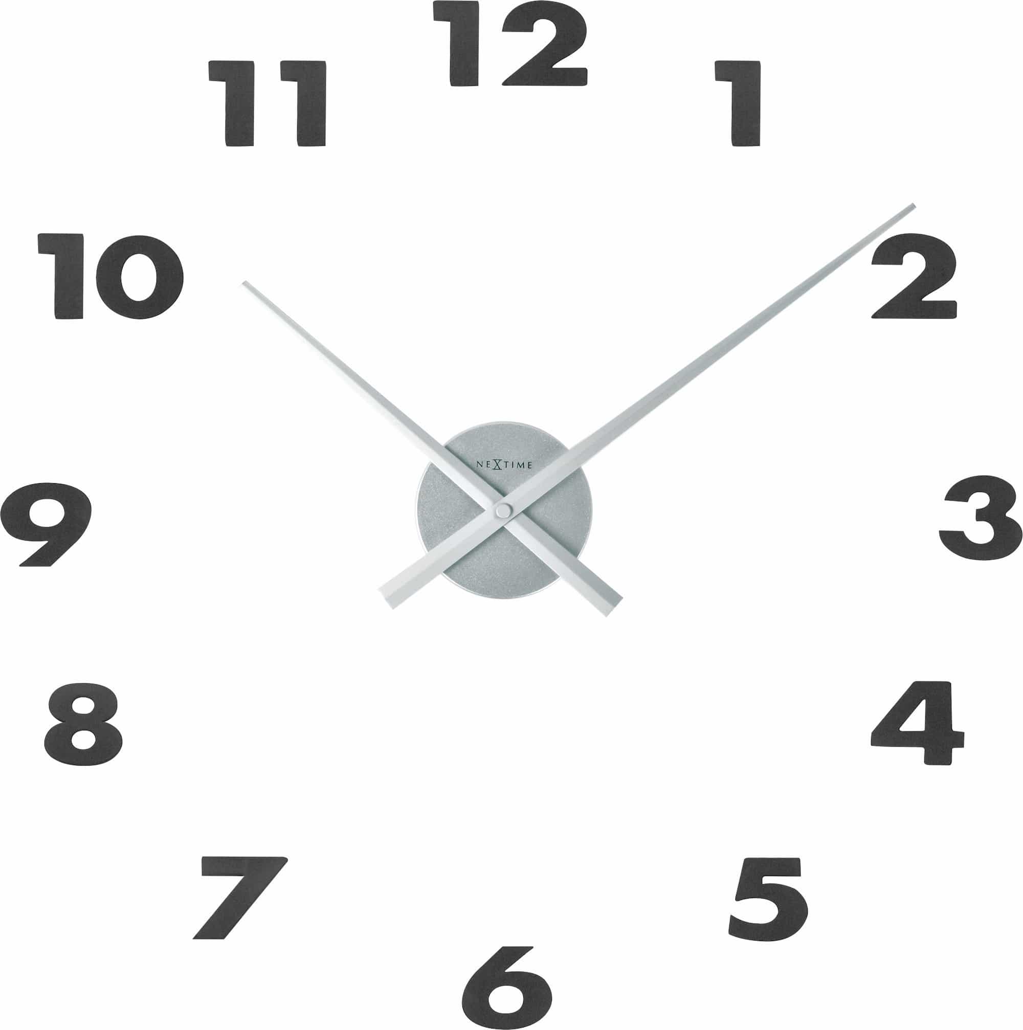 Wall clock - 48 x 3 cm - Aluminum - 'Small Hands'