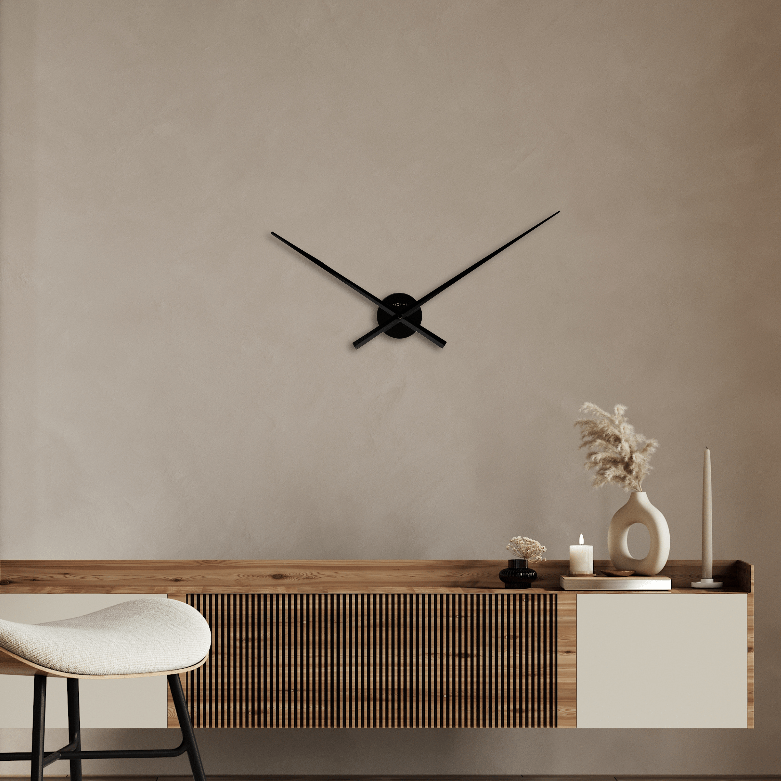 Wall clock -  70 cm -  Aluminum -  'Hands'