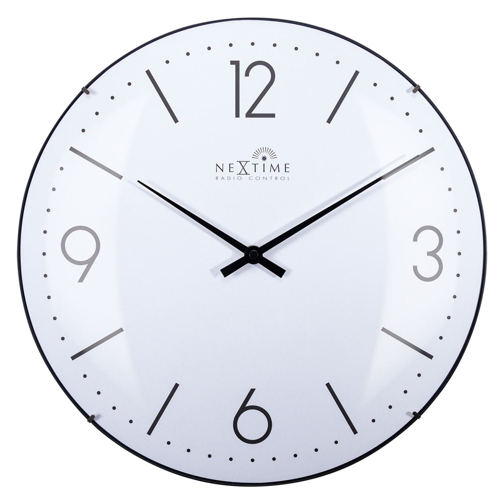 Wall clock 35cm-Radio Controlled (DCF)-Dome Glass- "Atomic"