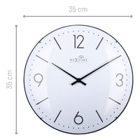 Wall clock 35cm-Radio Controlled (DCF)-Dome Glass- "Atomic"