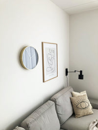 Wall clock -  34 cm - Glass / Metal - Vintage  'Essential Gold'