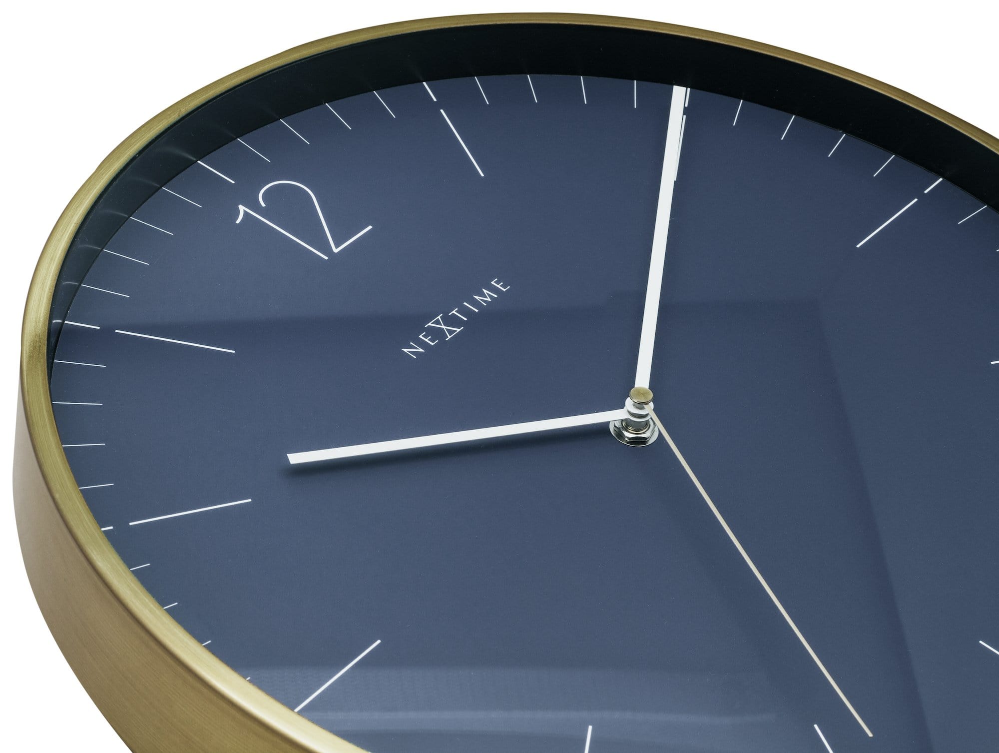Wall clock -  34 cm - Glass / Metal - Vintage  'Essential Gold'