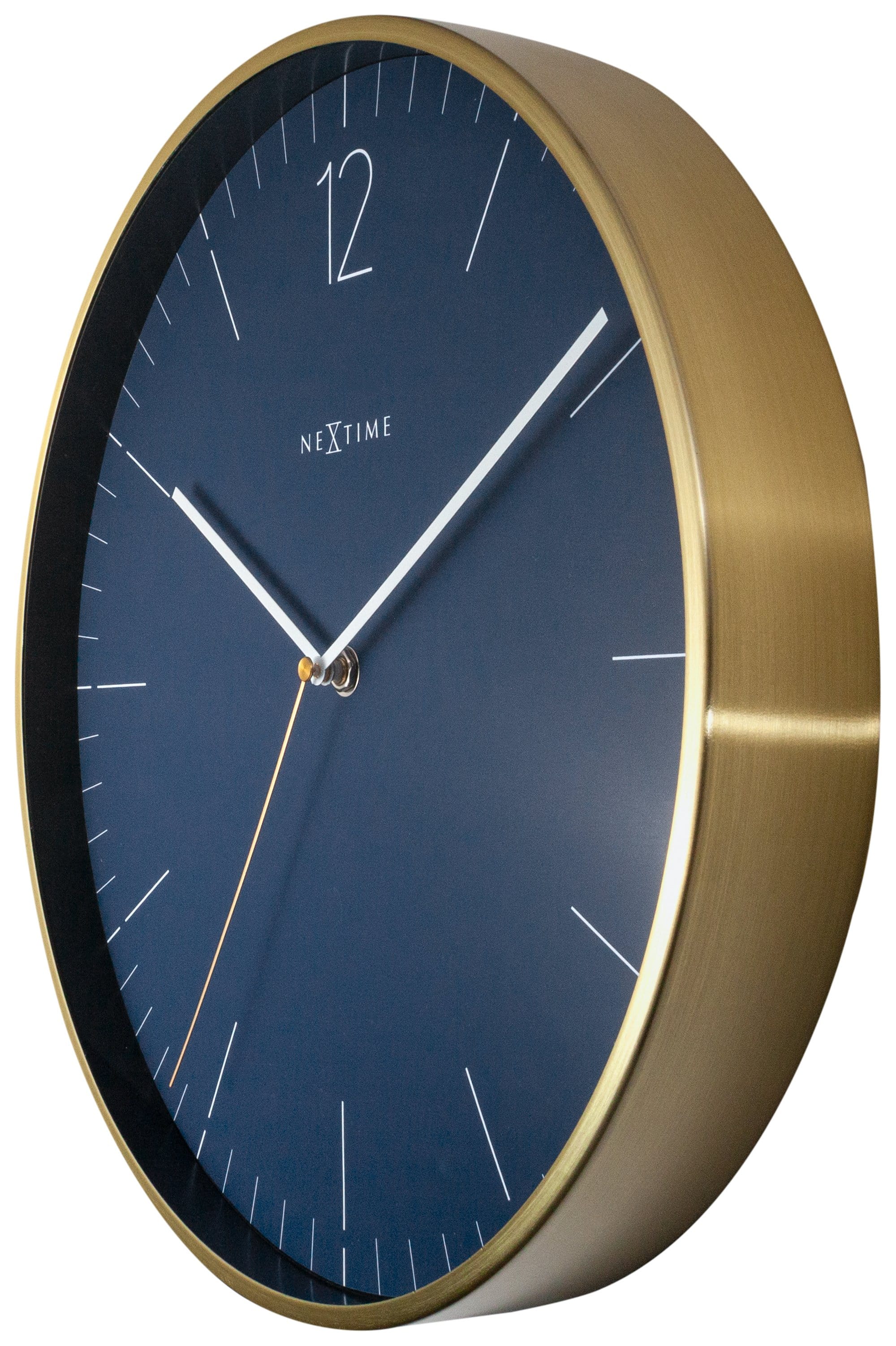 Wall clock -  34 cm - Glass / Metal - Vintage  'Essential Gold'