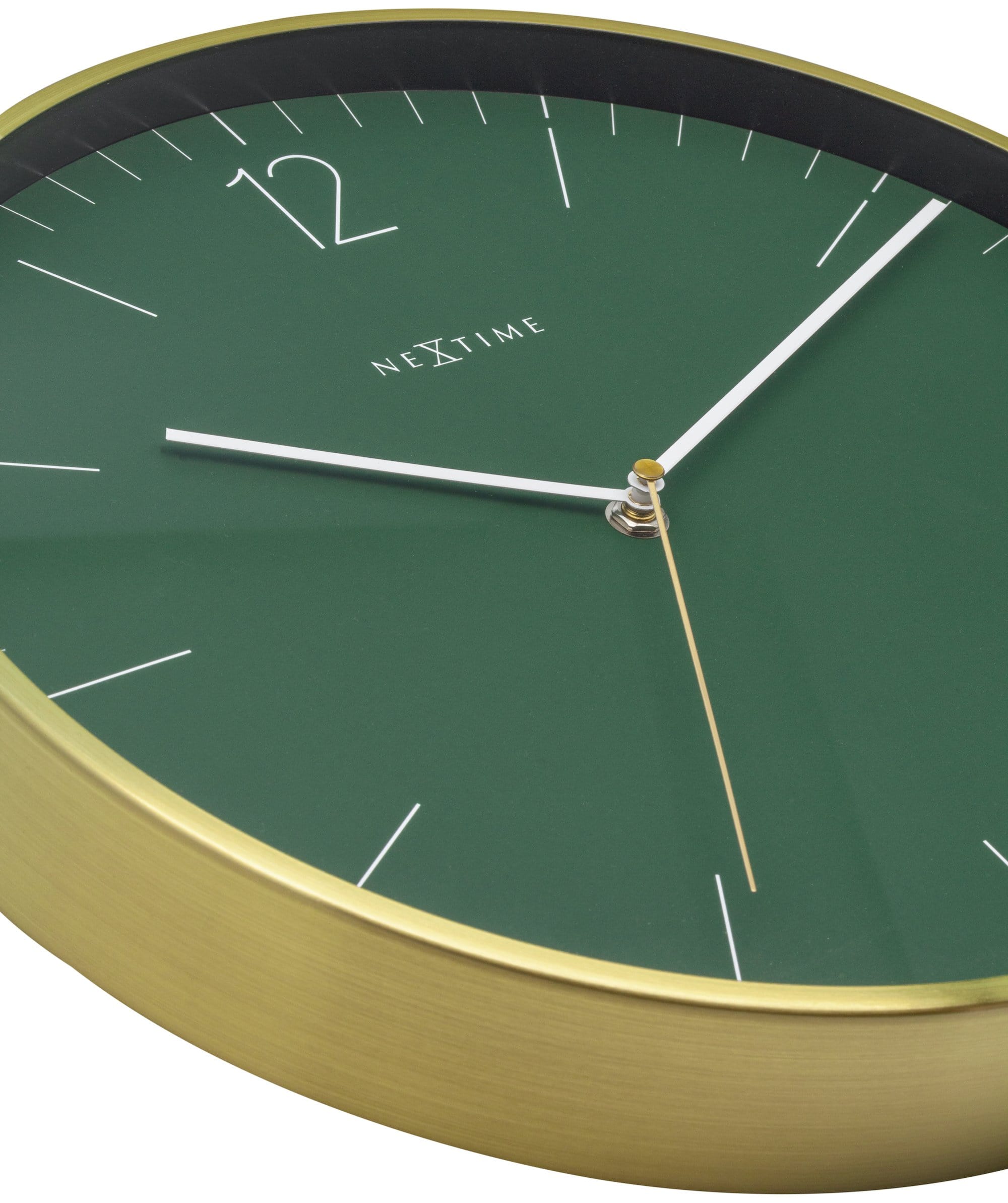 Wall clock -  34 cm - Glass / Metal - Vintage  'Essential Gold'