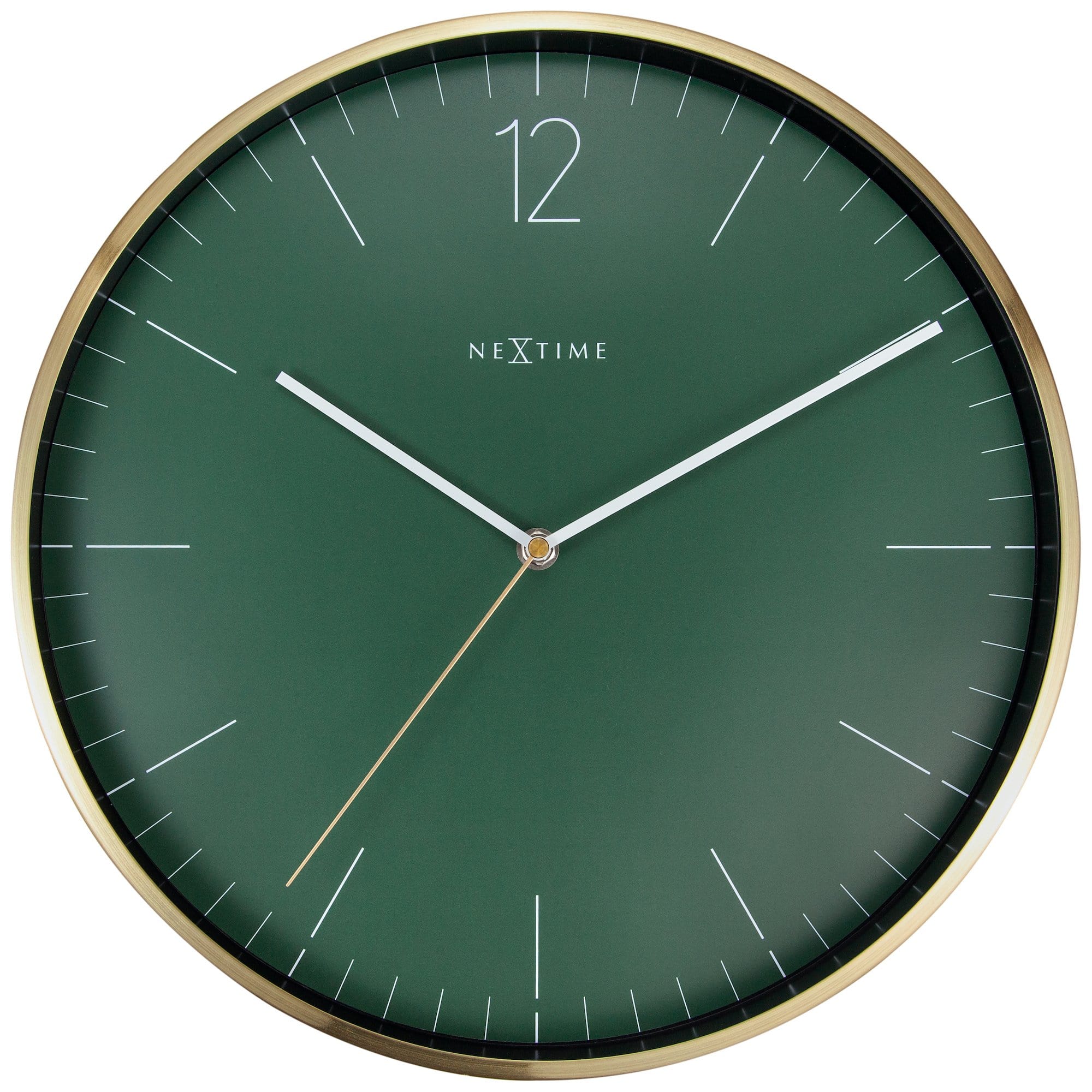 Wall clock -  34 cm - Glass / Metal - Vintage  'Essential Gold'