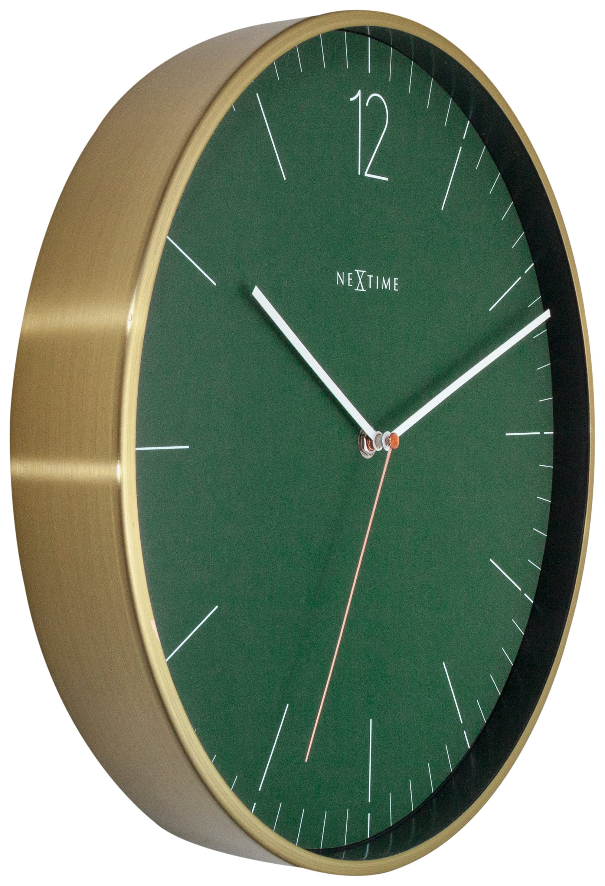 Wall clock -  34 cm - Glass / Metal - Vintage  'Essential Gold'