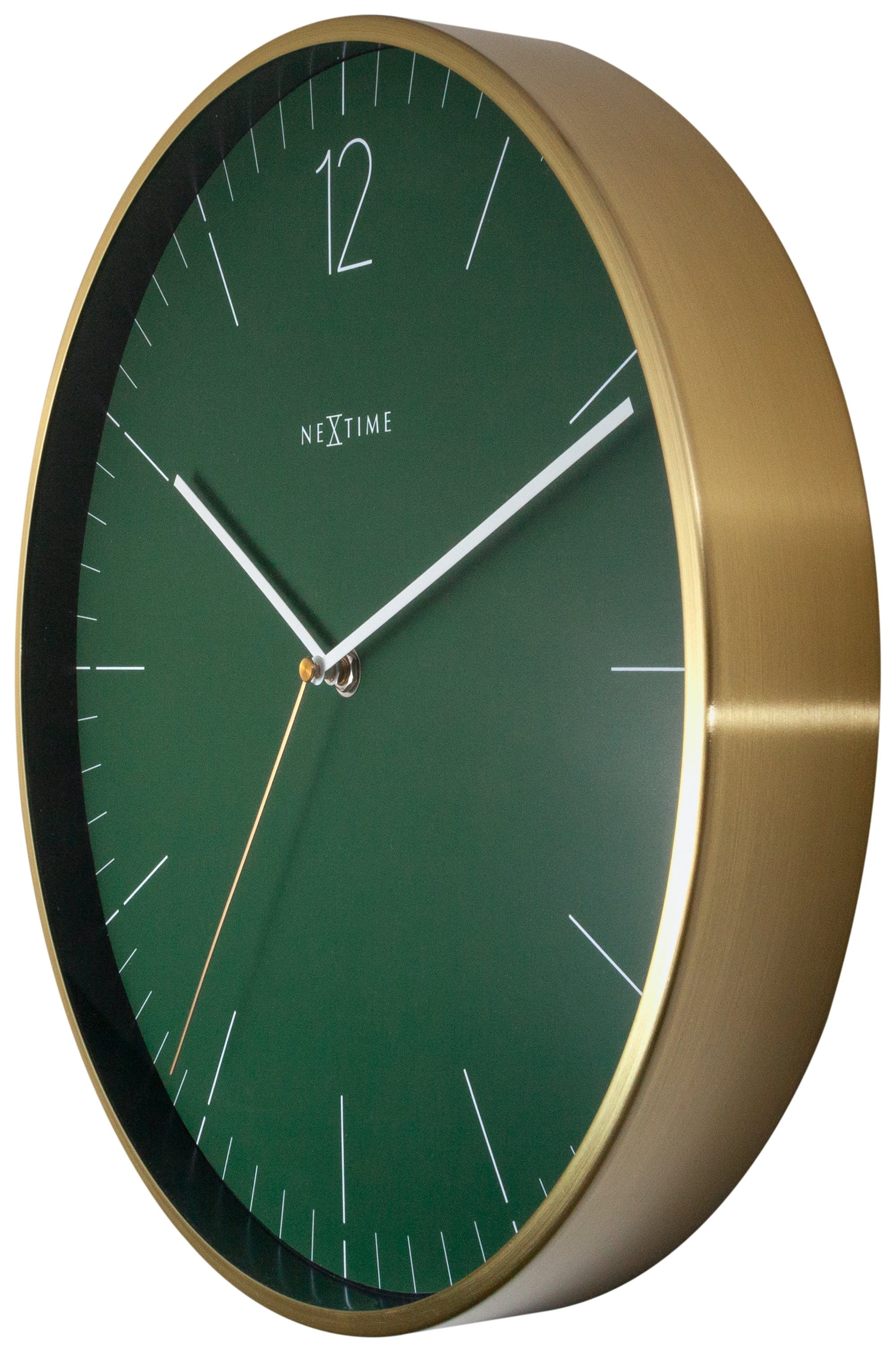 Wall clock -  34 cm - Glass / Metal - Vintage  'Essential Gold'