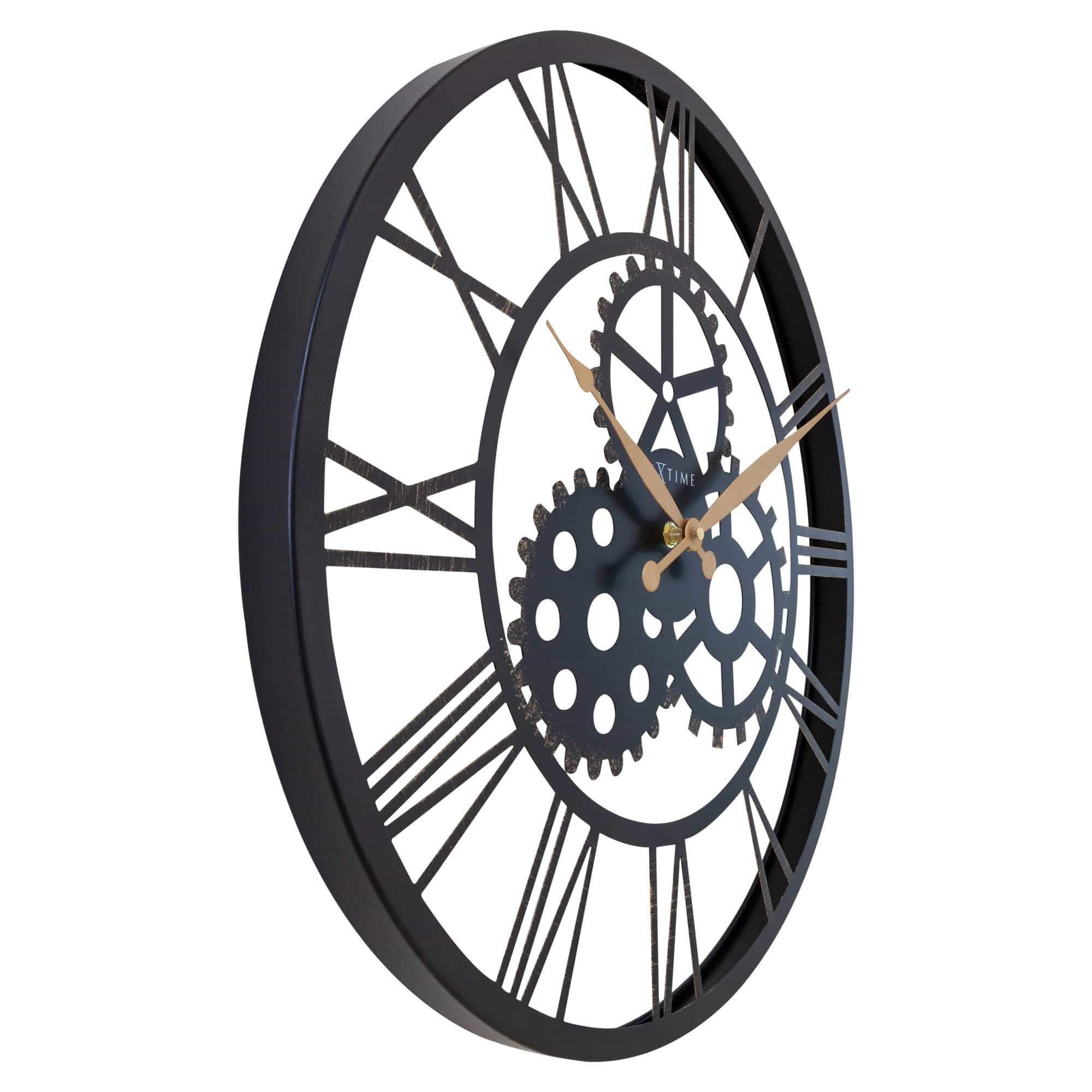 Roman Wall Clock - 50cm - Silent - Large  - Metal - "Birmingham"