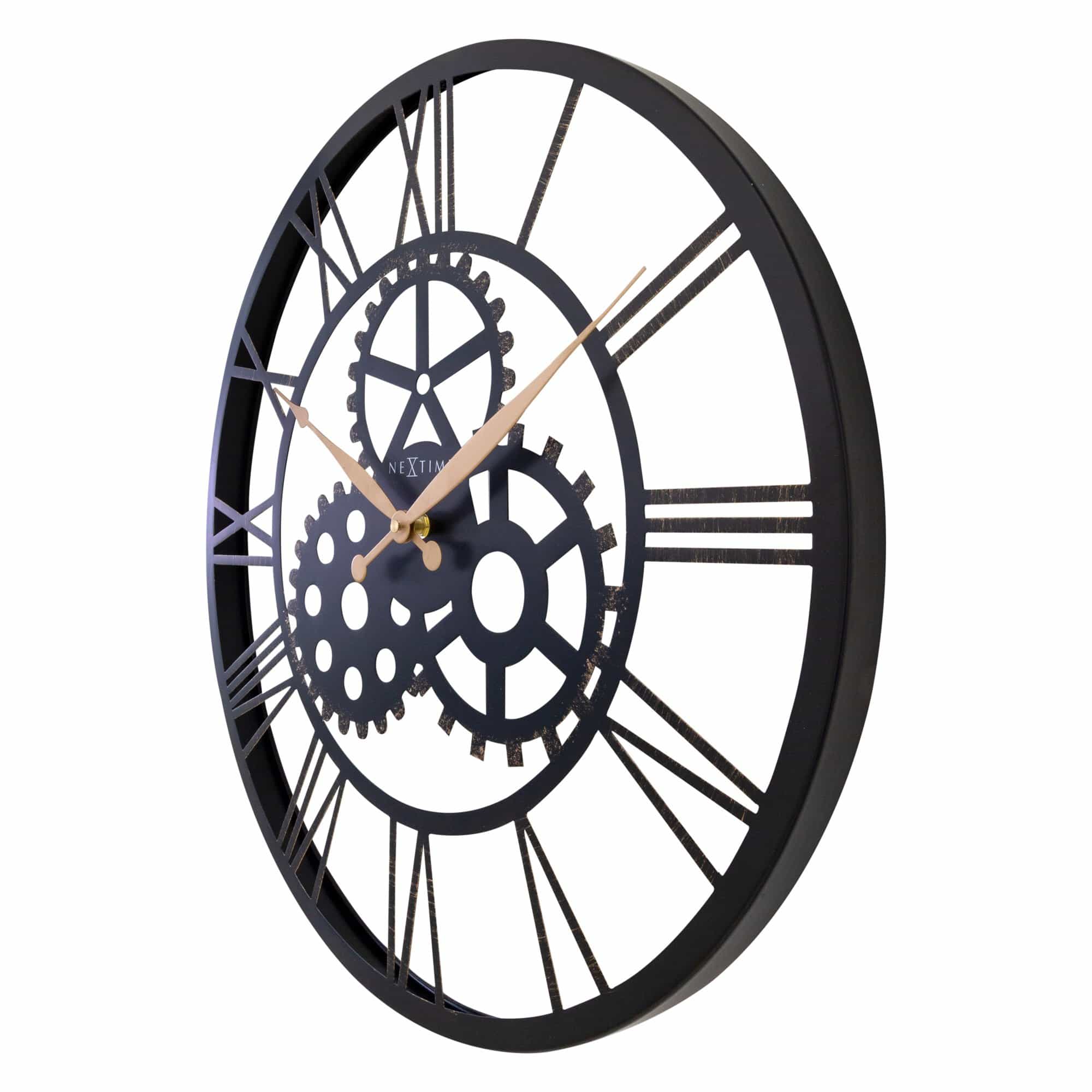 Roman Wall Clock - 50cm - Silent - Large  - Metal - "Birmingham"
