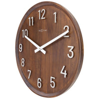 Large Wall clock 50cm - Silent - Wood/Metal - "Precious"