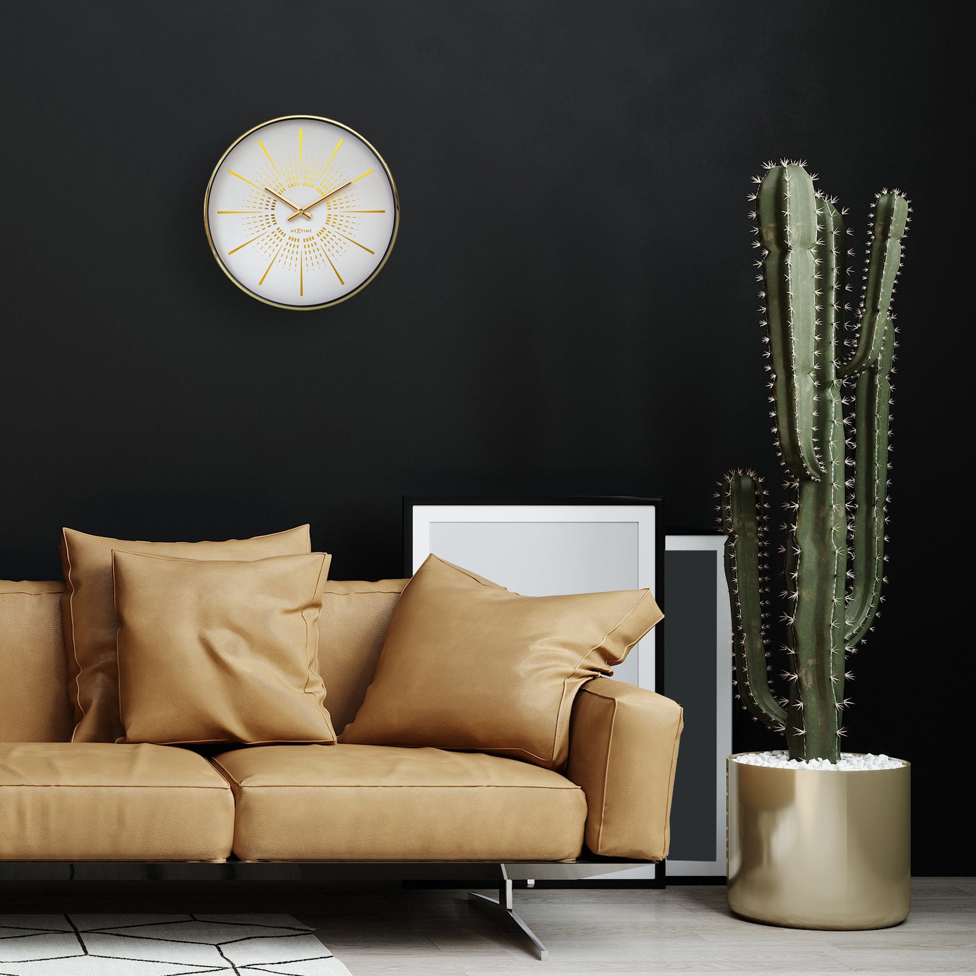 Wall clock 40cm - Silent - Metal - "Excentric"