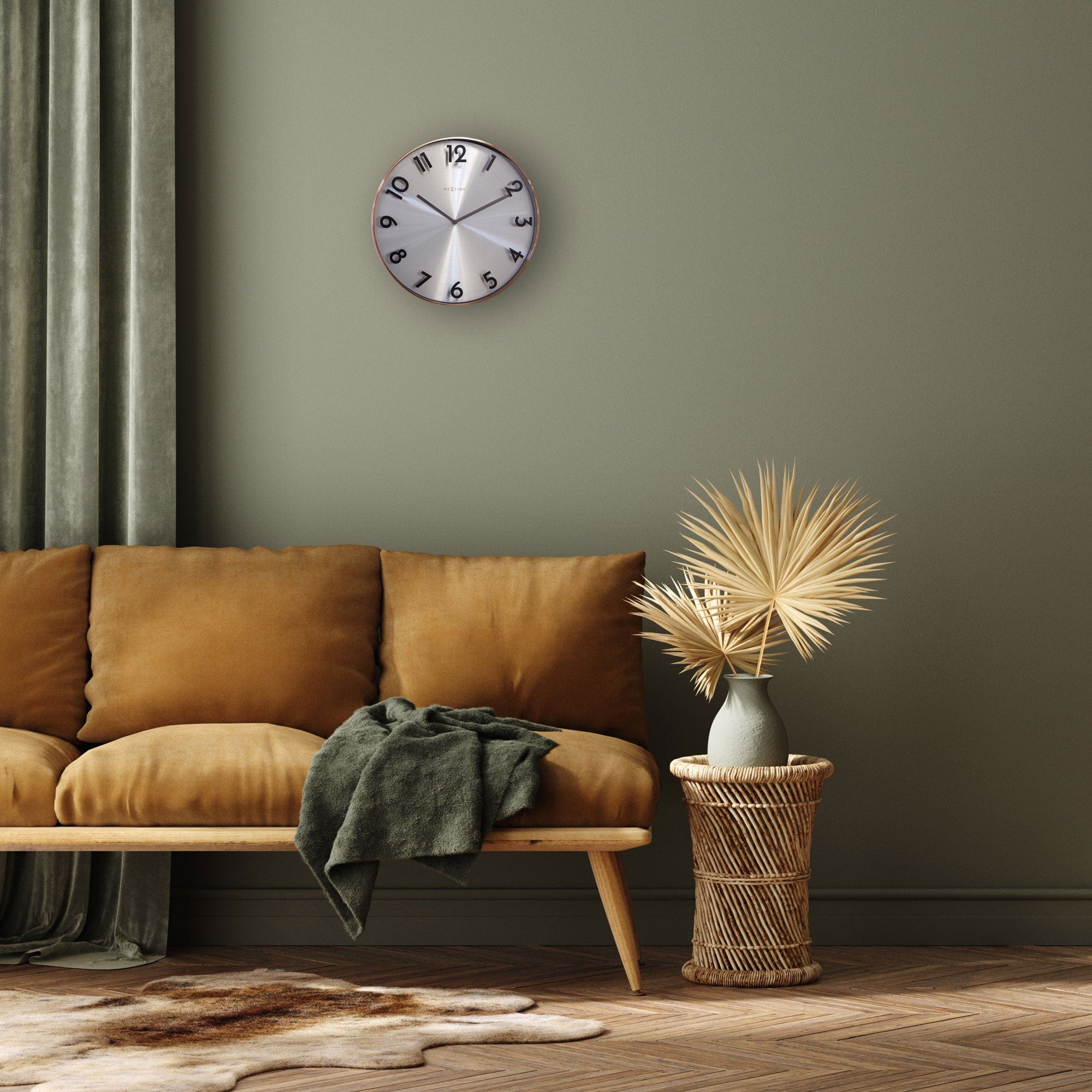 Wall clock 40cm - Silent - Metal - "Reflection"