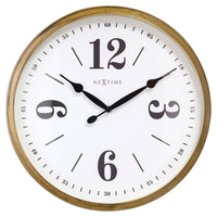 Wall clock 39cm - Silent - White - Metal - "Classic"