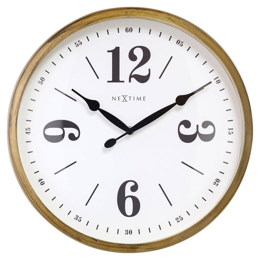 Wall clock 39cm - Silent - White - Metal - "Classic"