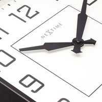 Wall clock 35x35cm - Silent - Arabic - Metal - "Be Square"