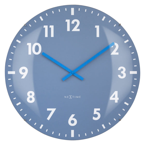 Large Wall Clock 50cm Domed Glass Lens - Silent - Glass - "Duomo 50"