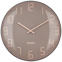 Wall Clock 35cm Domed Glass Lens - Silent - Glass -"Shade"