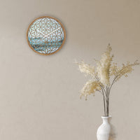 Wall clock 40cm - Silent - Green - Wood  -"Concord"