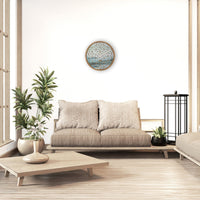 Wall clock 40cm - Silent - Green - Wood  -"Concord"