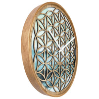 Wall clock 40cm - Silent - Green - Wood  -"Concord"