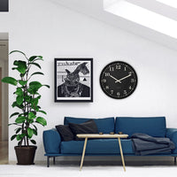 Wall clock 50cm-Silent-Black/White-Plastic-NeXtime 'Dickens Large'