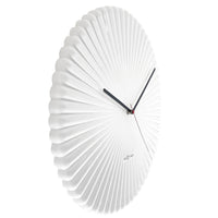 Wall clock 40cm-Silent-White/Green-Polyresin-NeXtime 'Mousse'