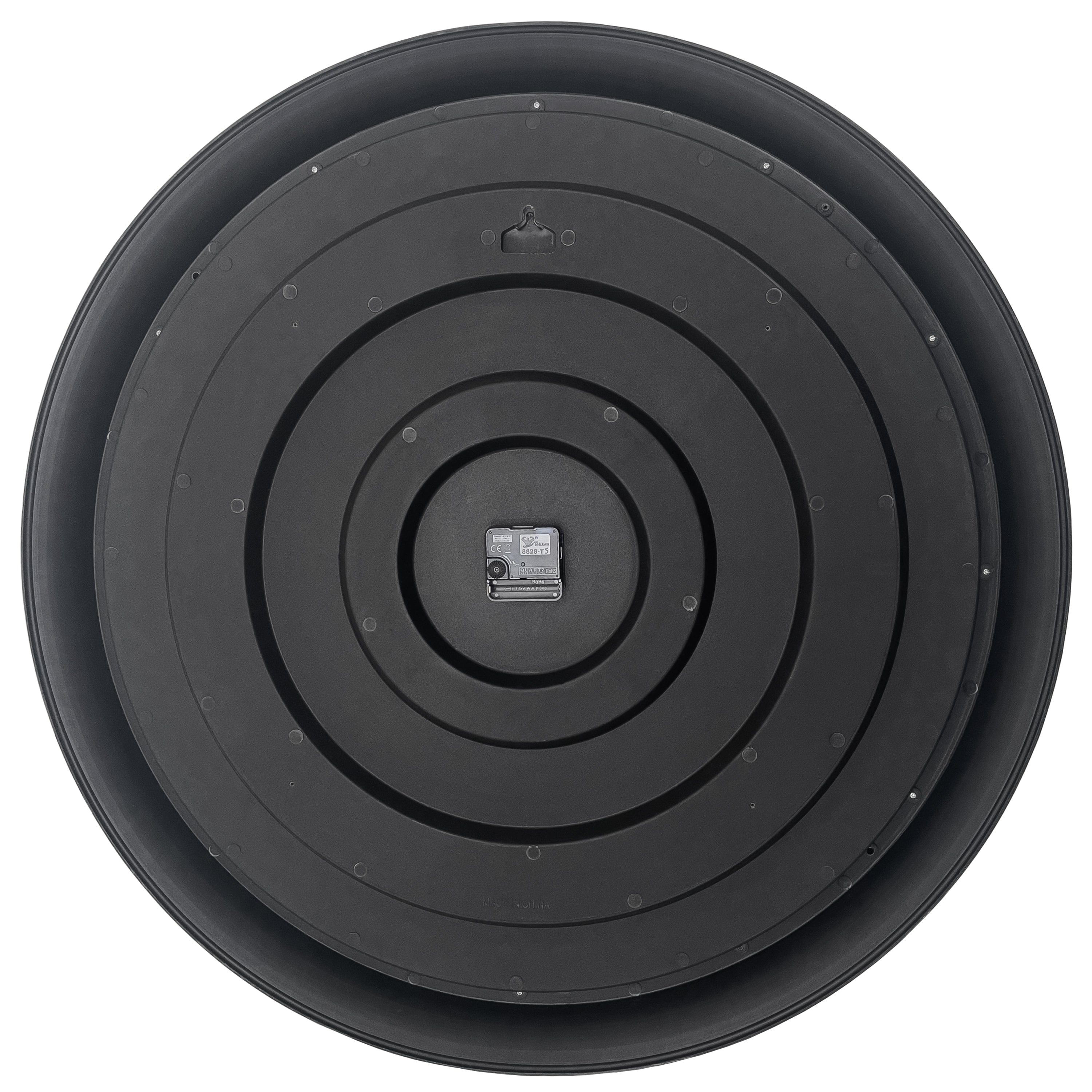 Wall clock 76cm-Black/Grey-Plastic-NeXtime 'Chopin Large'