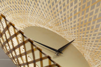 Wall clock 60cm-Silent-Brown/Black-Bamboo-NeXtime 'Vortex'