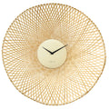 Wall clock 60cm-Silent-Brown/Black-Bamboo-NeXtime 'Vortex'