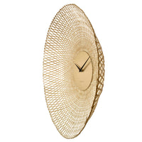 Wall clock 60cm-Silent-Brown/Black-Bamboo-NeXtime 'Vortex'