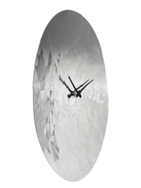 Wall clock 80cm-Silent-Chrome-Stainless Steel-NeXtime 'Fragments'