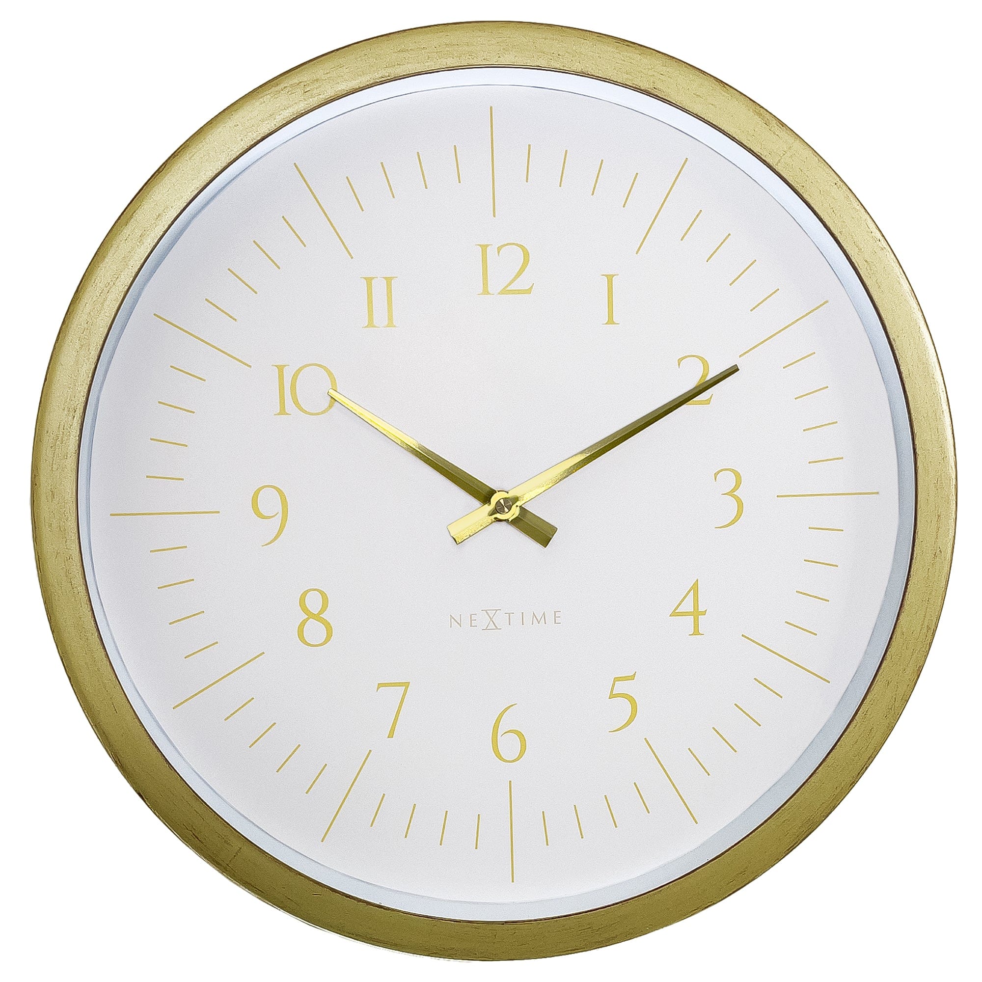 Wall clock 40cm-Black/White-Plastic-NeXtime 'Galaxy'