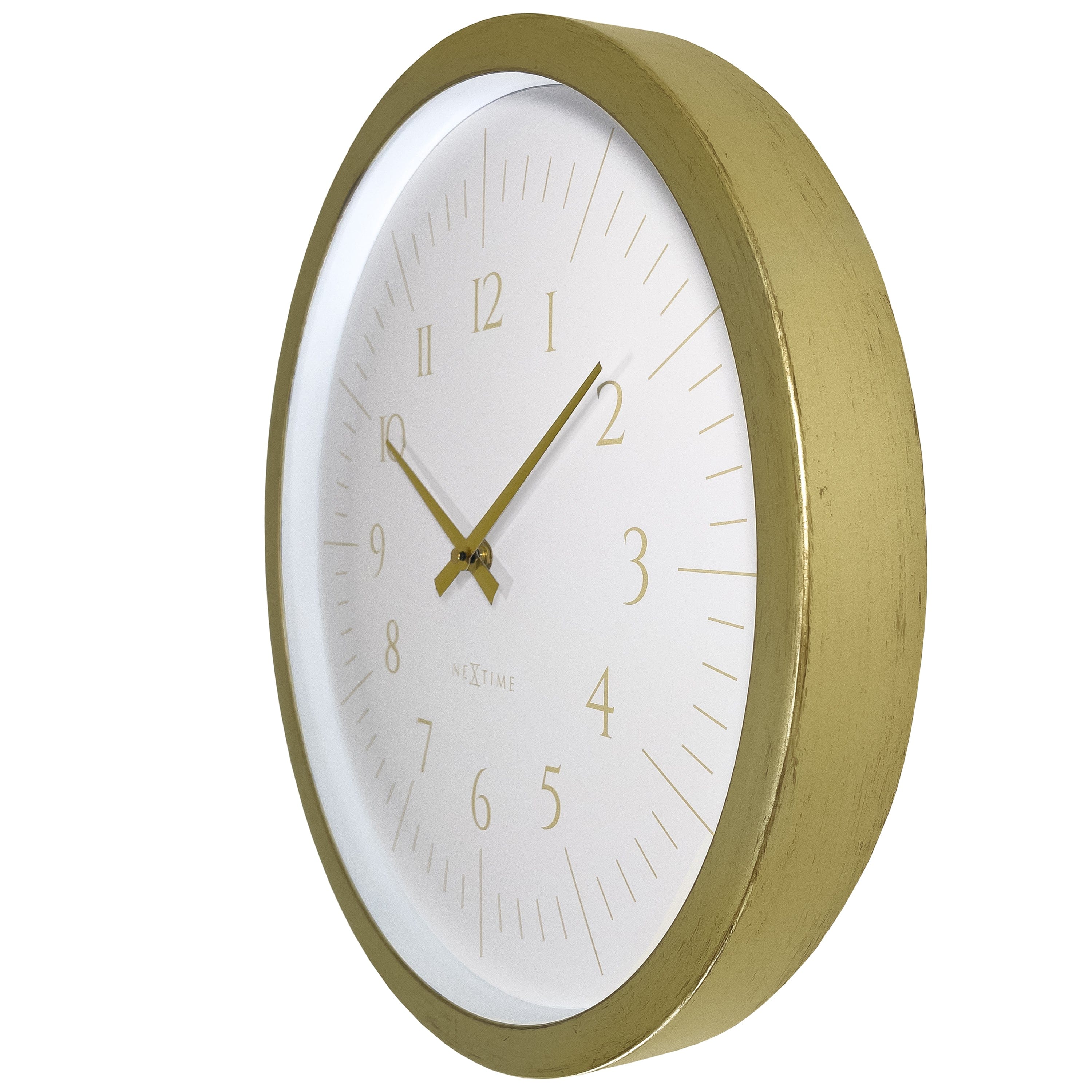Wall clock 40cm-Black/White-Plastic-NeXtime 'Galaxy'