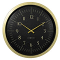Wall clock 40cm-Black/White-Plastic-NeXtime 'Galaxy'