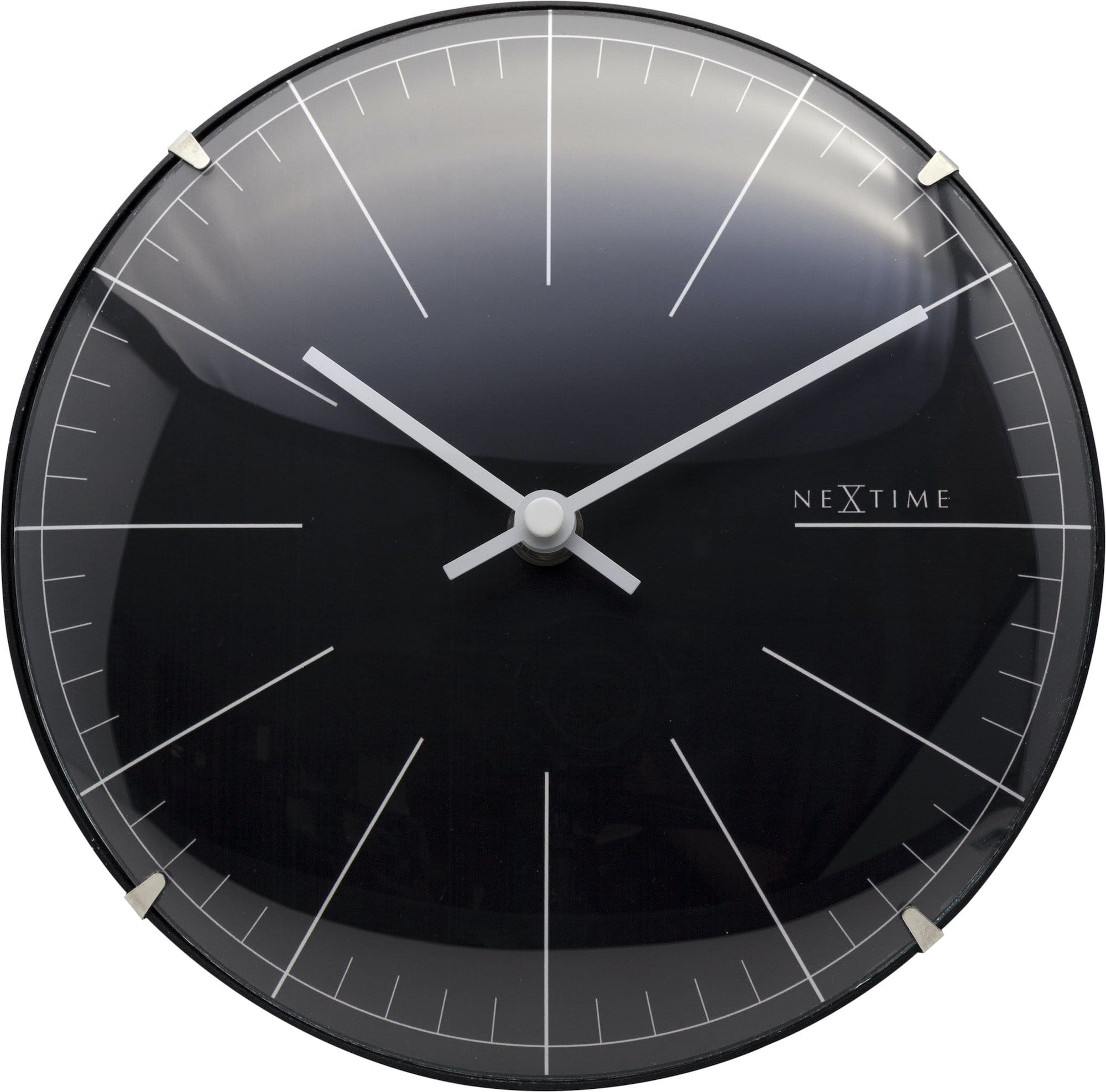 Wall clock/ Table clock-  20 cm- Glass - Dome Shaped Glass- 'Big Stripe Mini Dome'