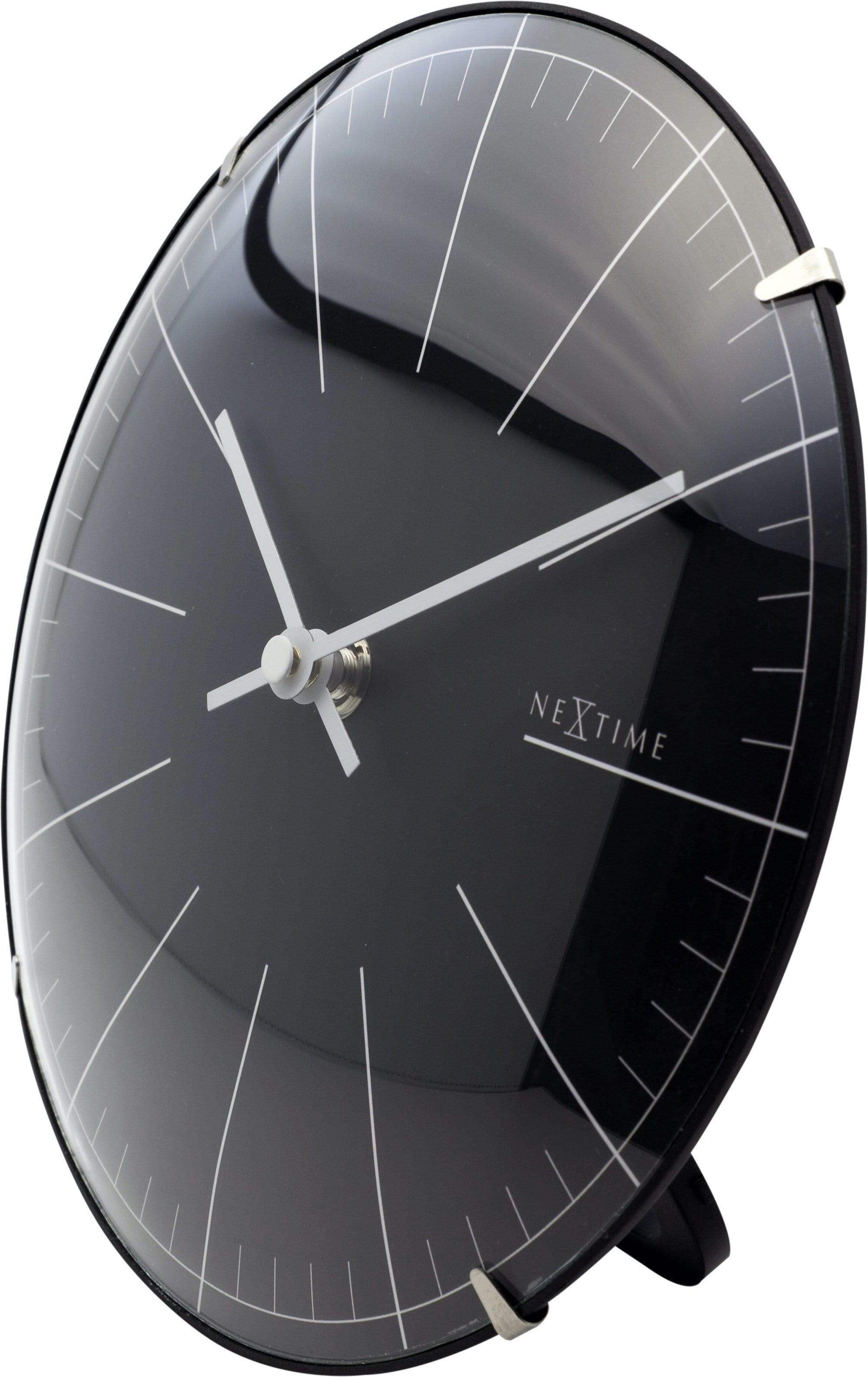 Wall clock/ Table clock-  20 cm- Glass - Dome Shaped Glass- 'Big Stripe Mini Dome'