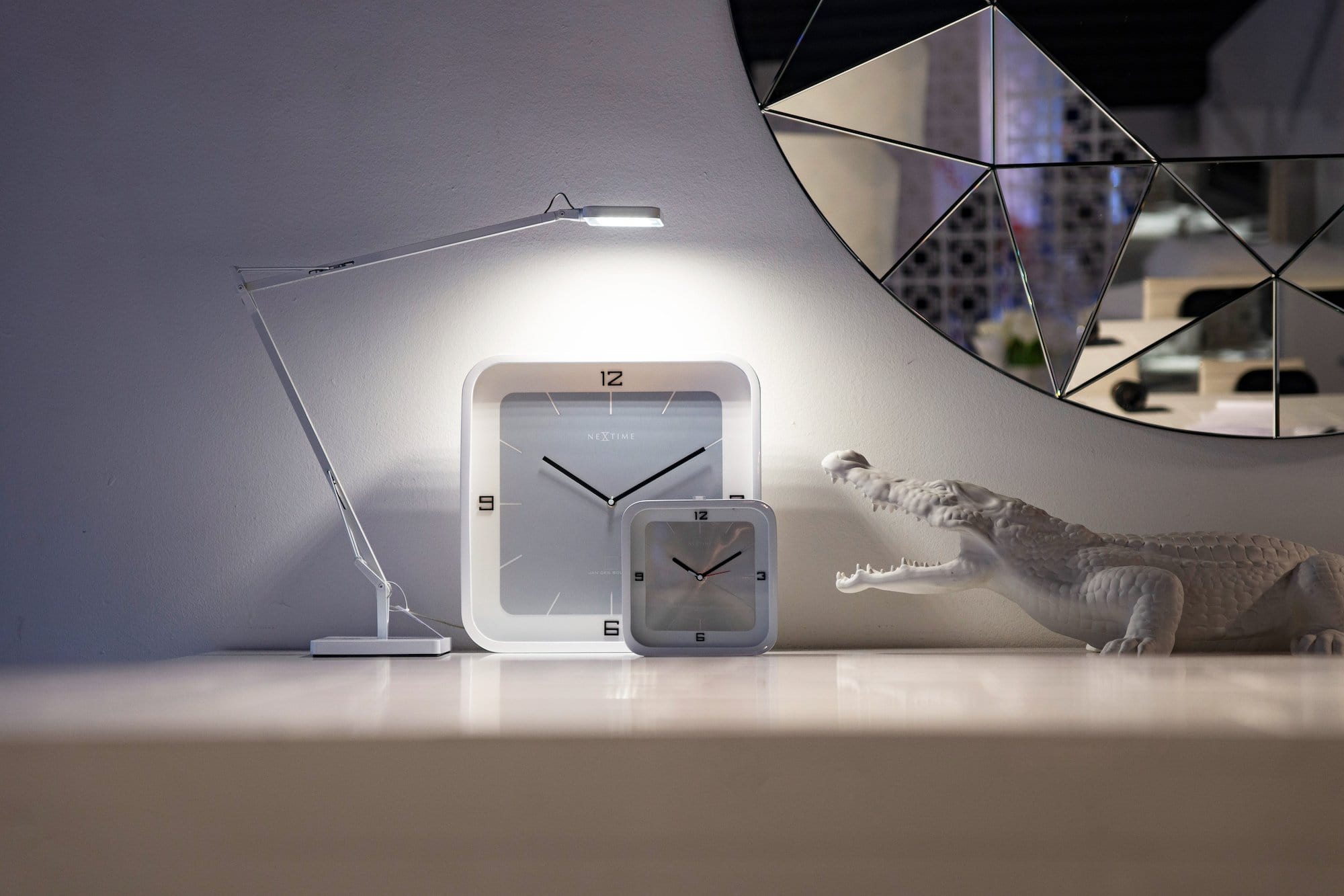 Wall clock - 40 x 40 x 4 cm - Wood - 'Square Wall'