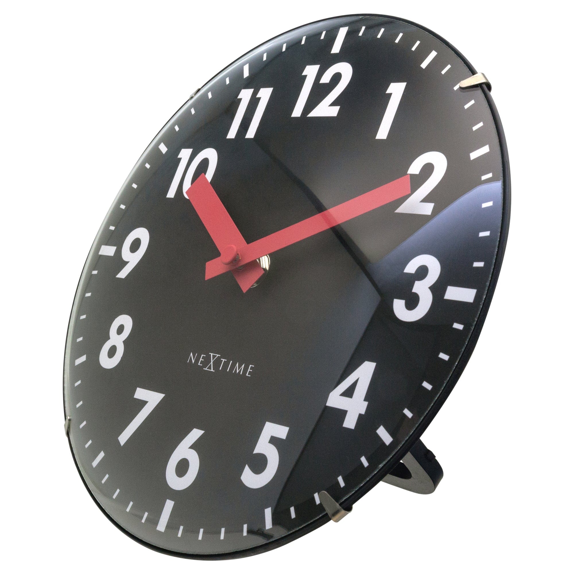 Table/Wall clock 20cm - Domed glass lens - Silent - Glass - "Duomo Mini"