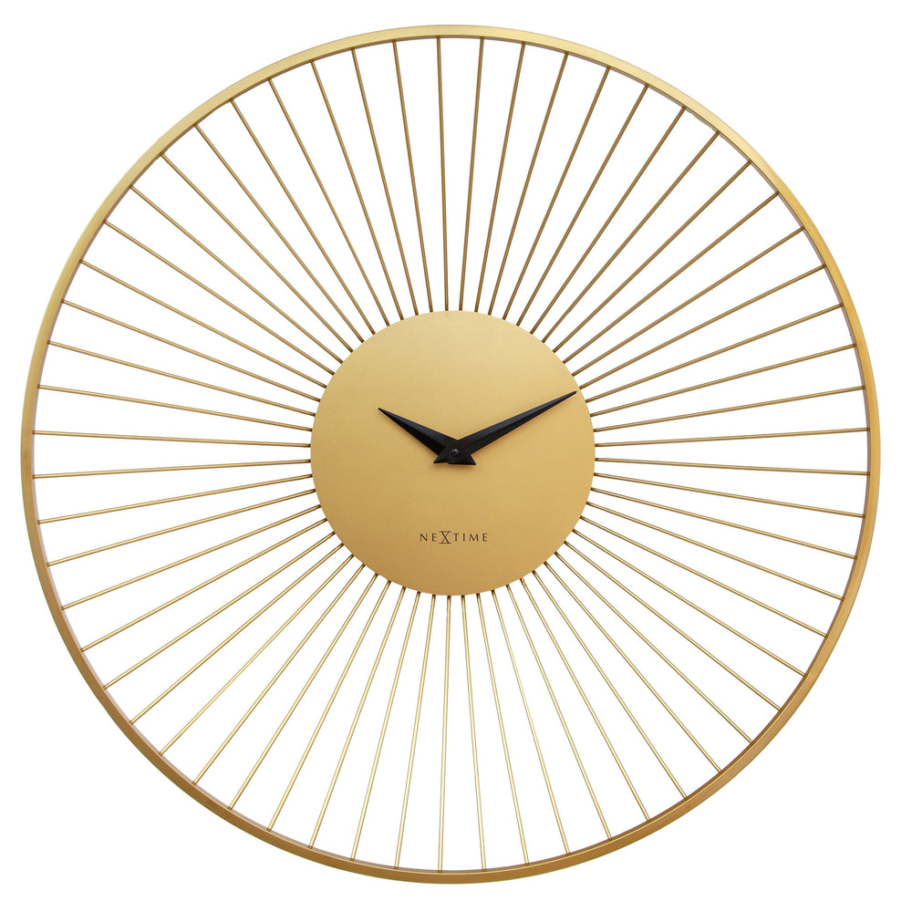Wall clock 80cmØ - Metal - Gold - NeXtime 'Vasco Round'