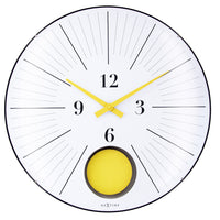 Large Wall Clock 50cm Domed Glass Lens-Silent-Pendulum-NeXtime 'Duomo 50 Pendulum'