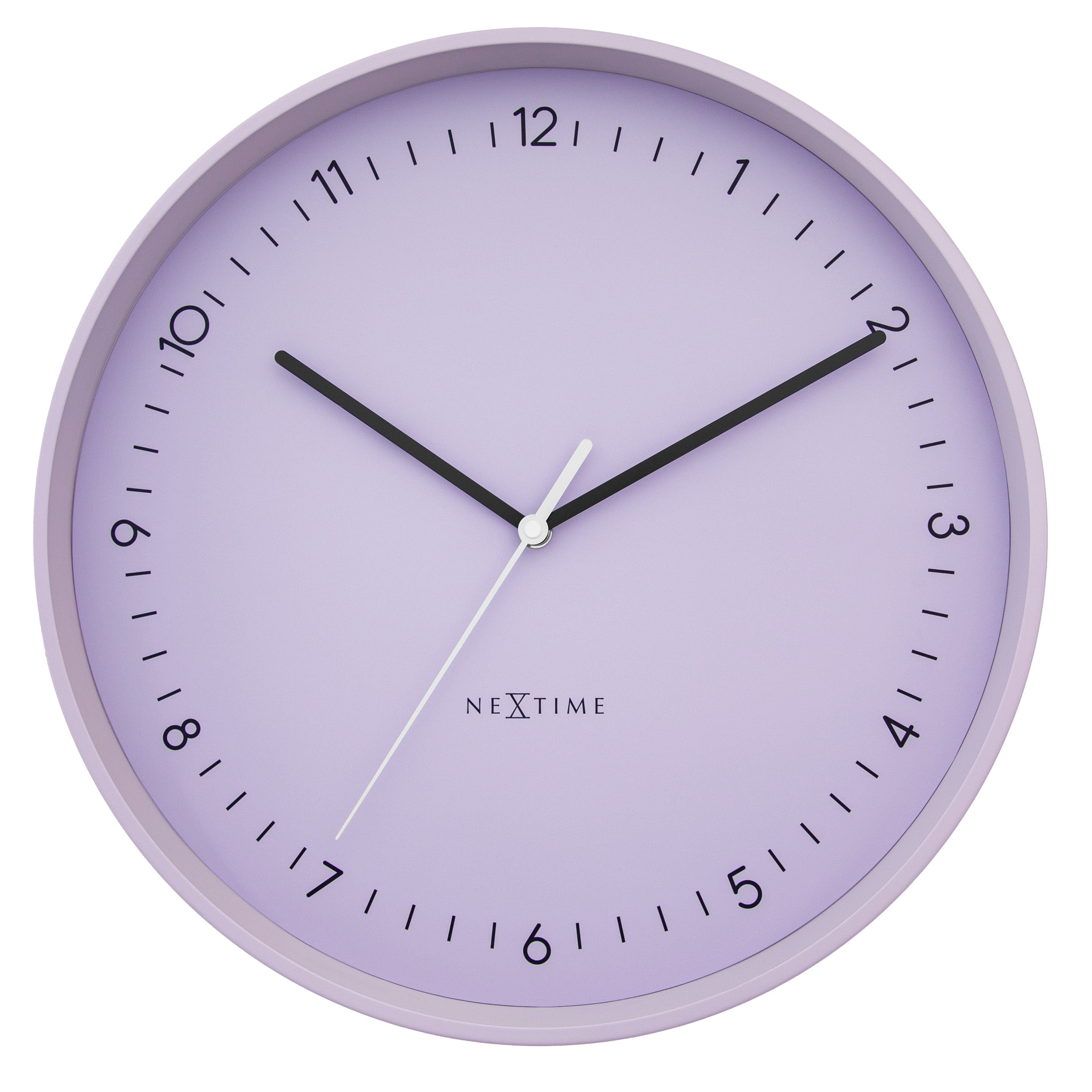 Wall clock 40cm-Silent-Metal-NeXtime 'Berlin L'