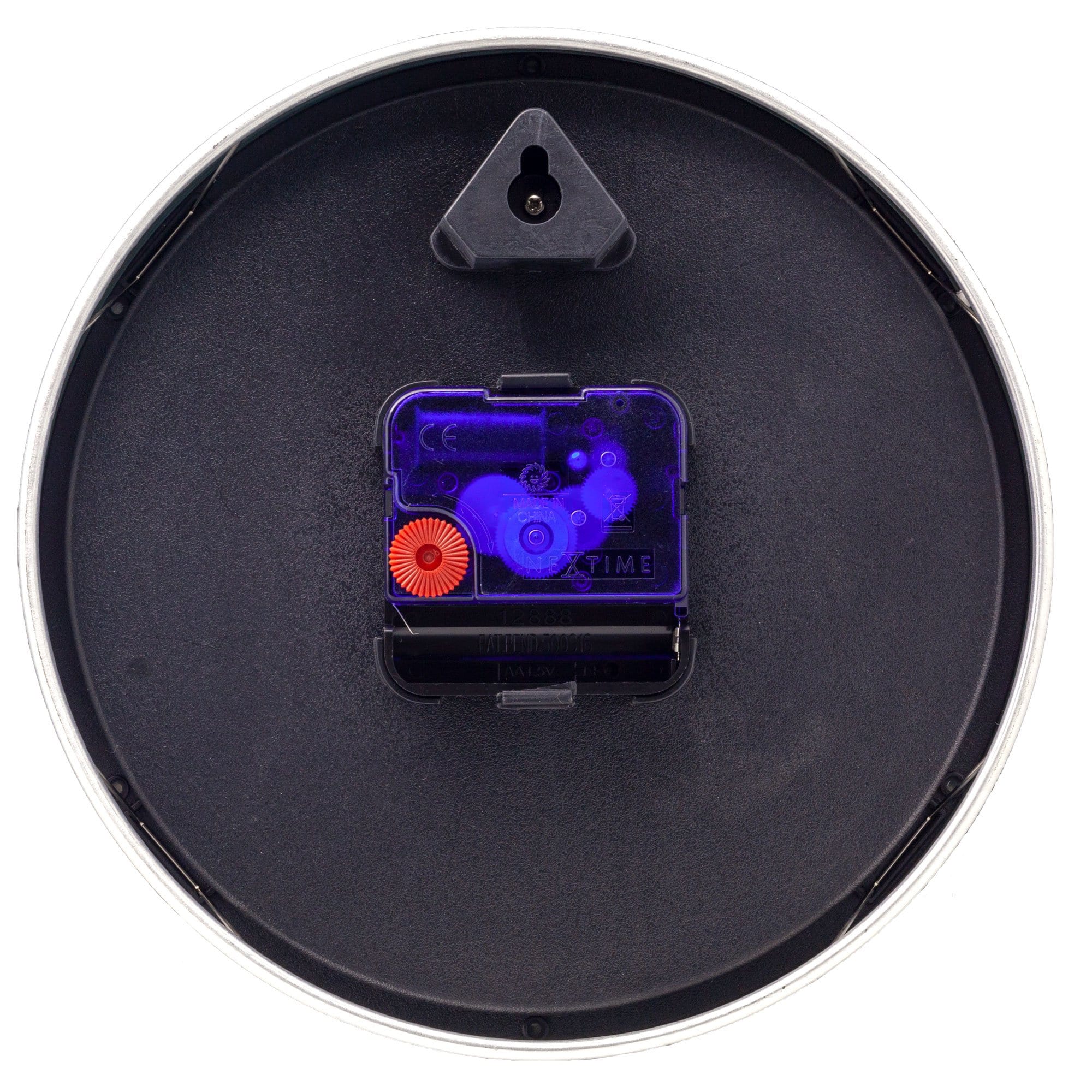 Wall clock/Table clock - Black - Aluminum - 'Station Stripe'