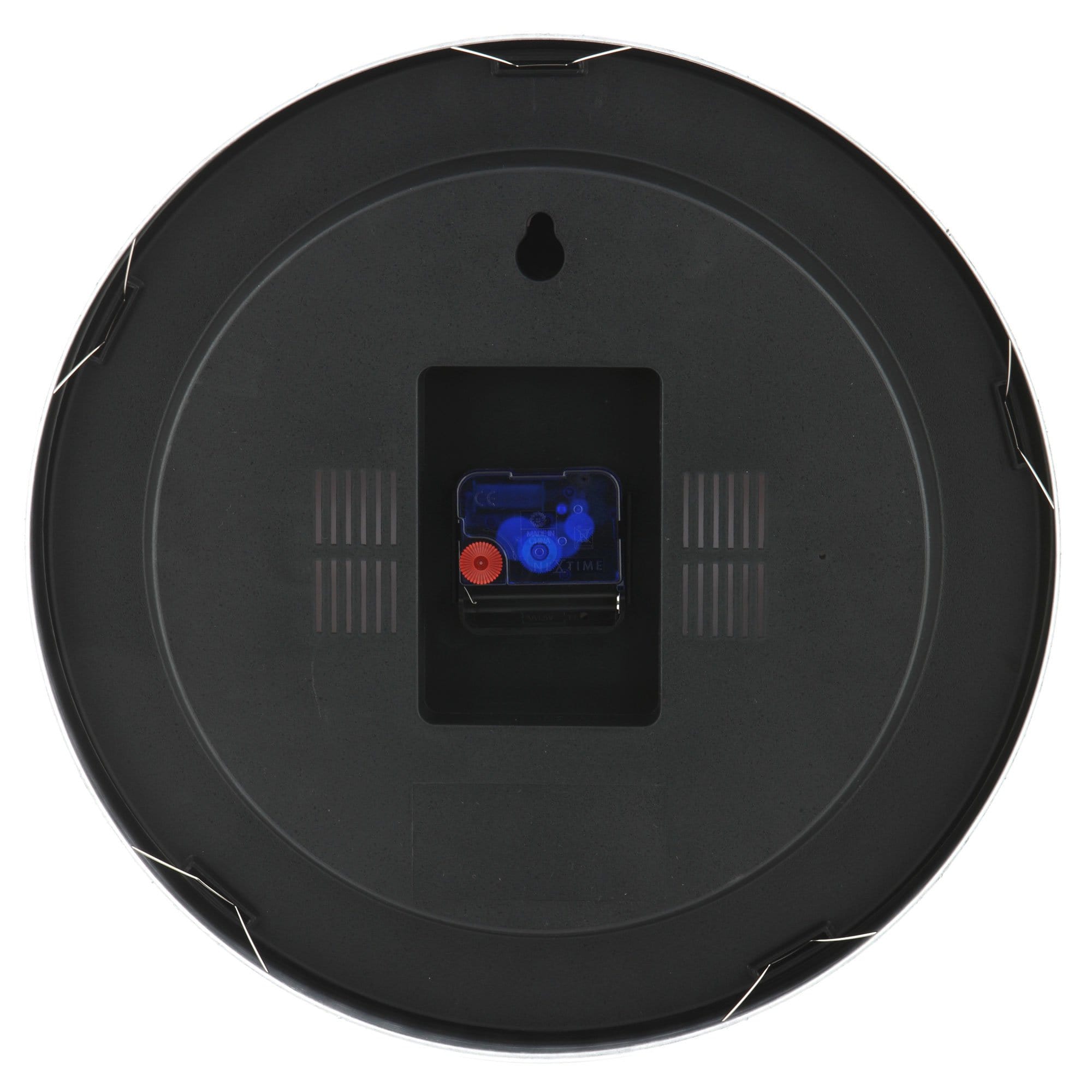 Wall clock/Table clock - Black - Aluminum - 'Station Stripe'