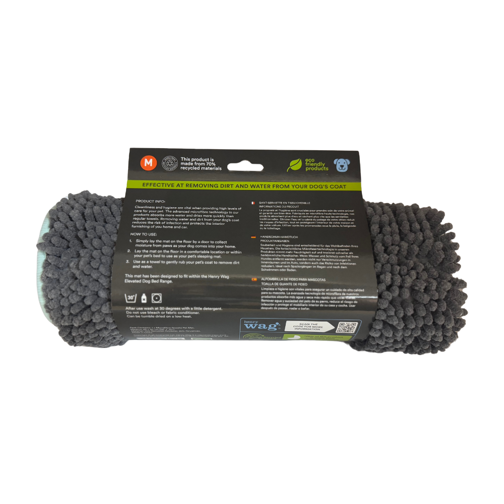 Henry Wag Microvezel Noodle Huisdier Mat - Droogmat voor honden - Maat M