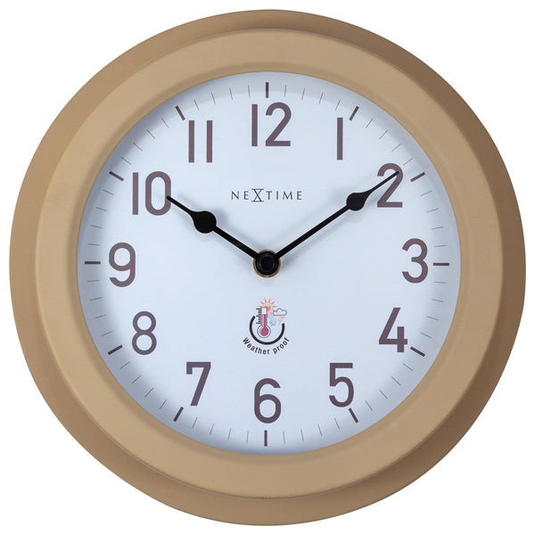 Weatherproof Outdoor Wall Clock - 22cm - Metal - Galvanized  Poppy