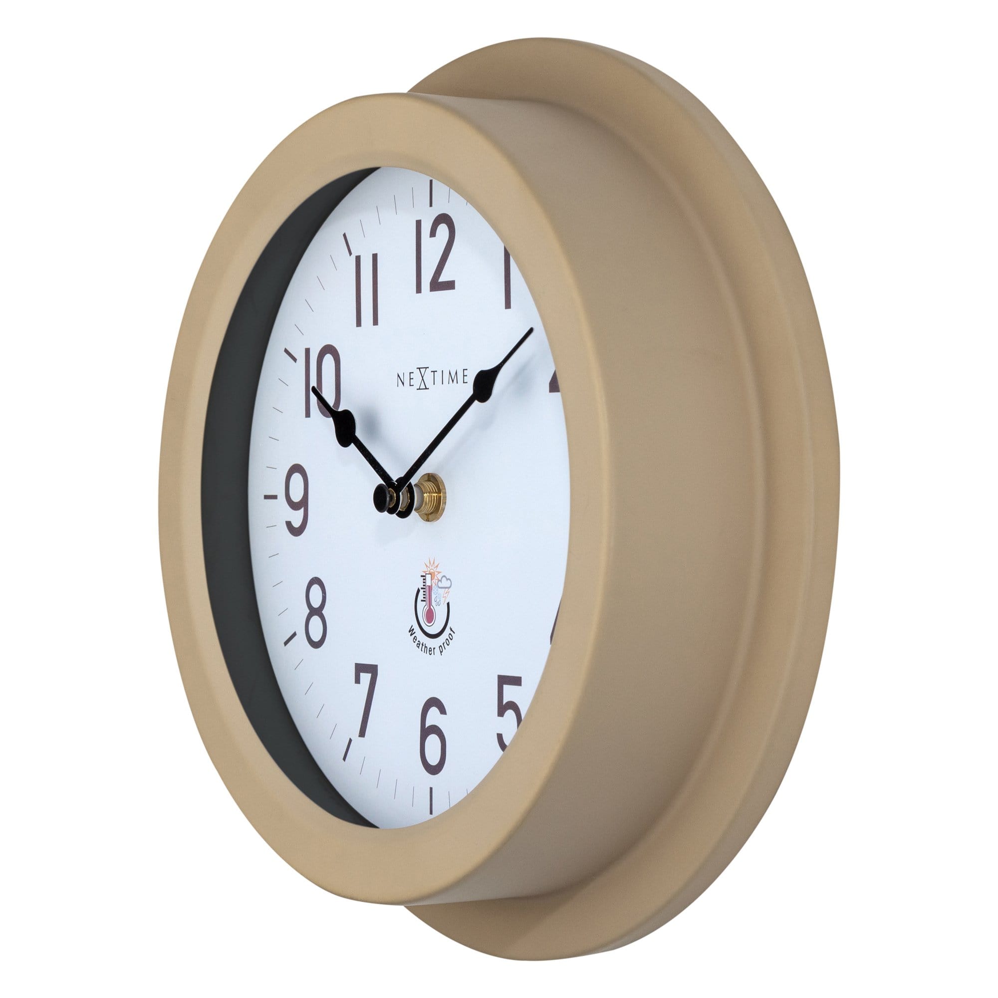 Weatherproof Outdoor Wall Clock - 22cm - Metal - Galvanized  Poppy
