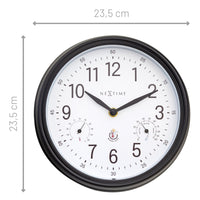 Weatherstation - Wall clock - 23.5 cm -weatherproof - Jasmine