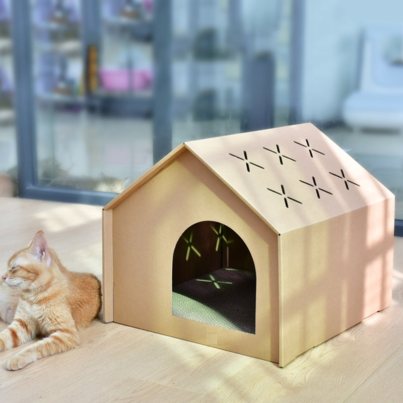 Kattenhuis van karton - Krab en speelhuisje voor katten
