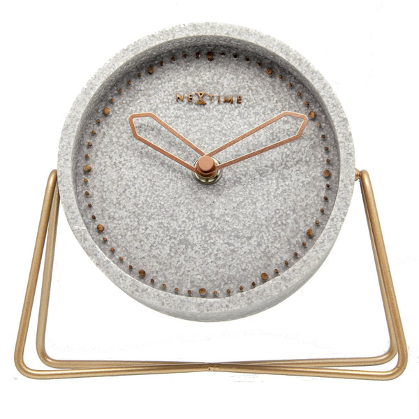 Table clock - 17.5 x 15.5 x 5 cm - Polyresin