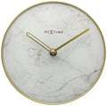 Table / Wall clock -  20 cm - Glass / Metal - 'Marble'